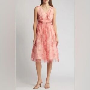 Elegant Pink Floral Dress